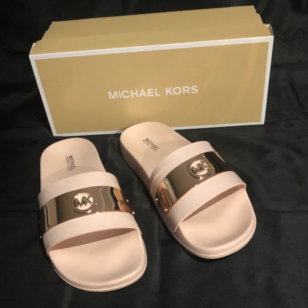 New Michael Kors Jet Slide Sandals